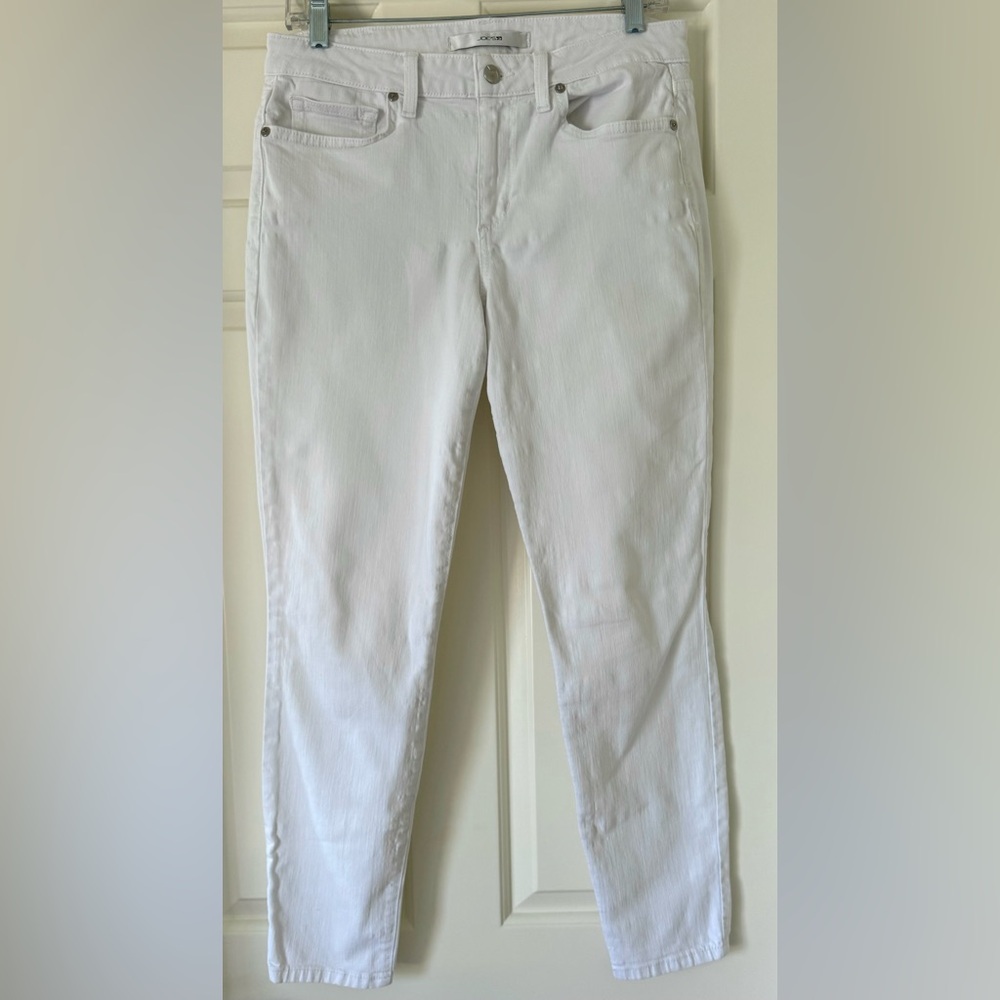 Joe’s Jeans Skinny Ankle White Denim Jeans Mid Rise Size 30